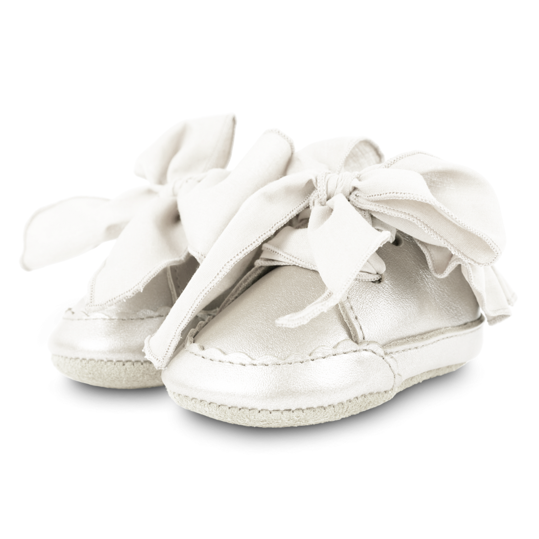 Nienelien Sneakers | Off White Metallic Leather