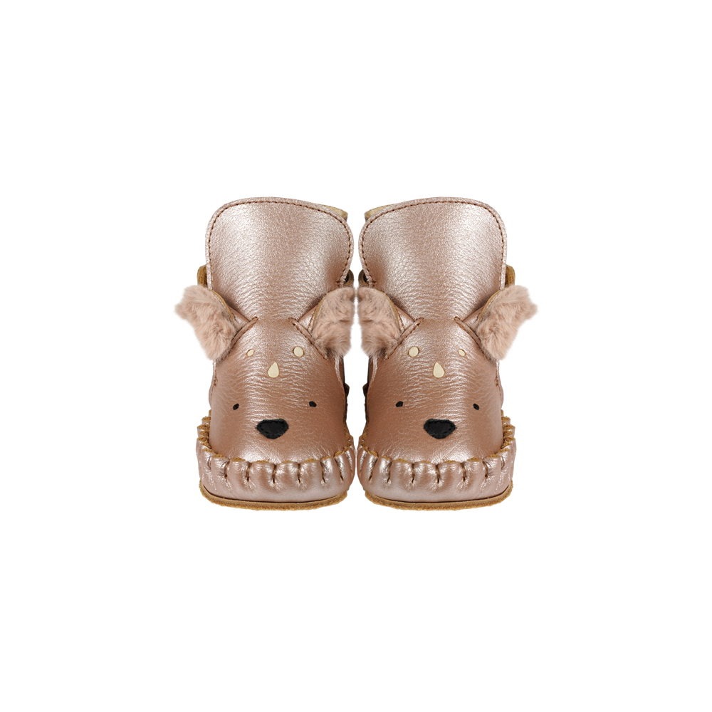 Smikki Booties | Deer | Clay Metallic Leather