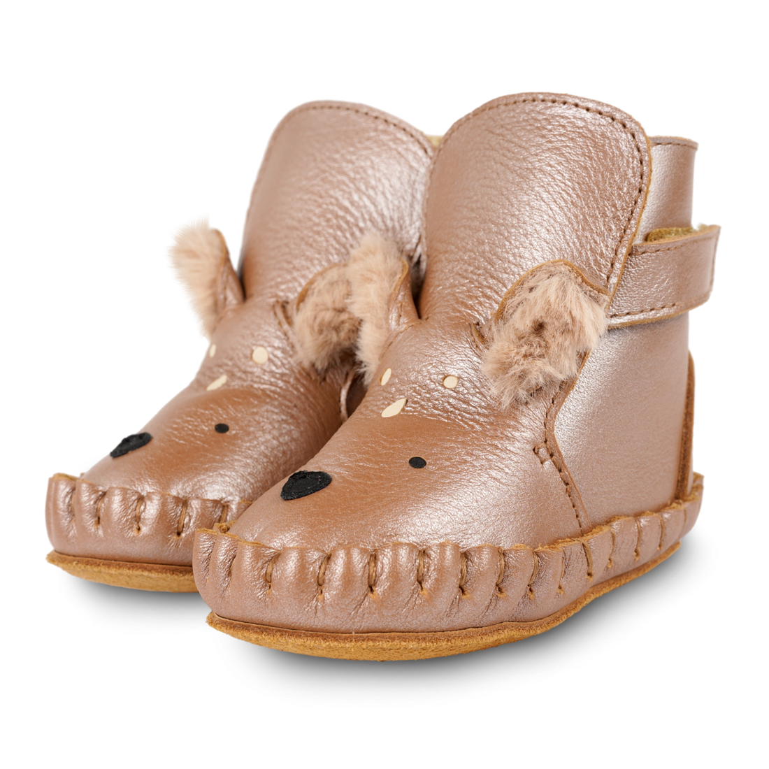 Smikki Booties | Deer | Clay Metallic Leather