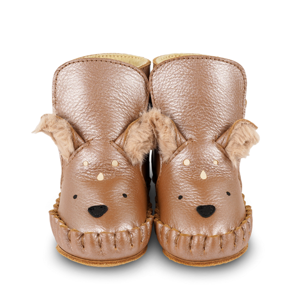 Smikki Booties | Deer | Clay Metallic Leather
