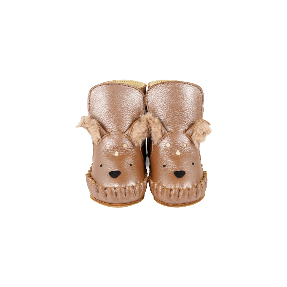 Smikki Booties | Deer | Clay Metallic Leather