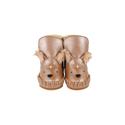 Smikki Booties | Deer | Clay Metallic Leather