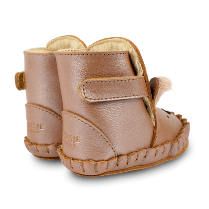 Smikki Booties | Deer | Clay Metallic Leather