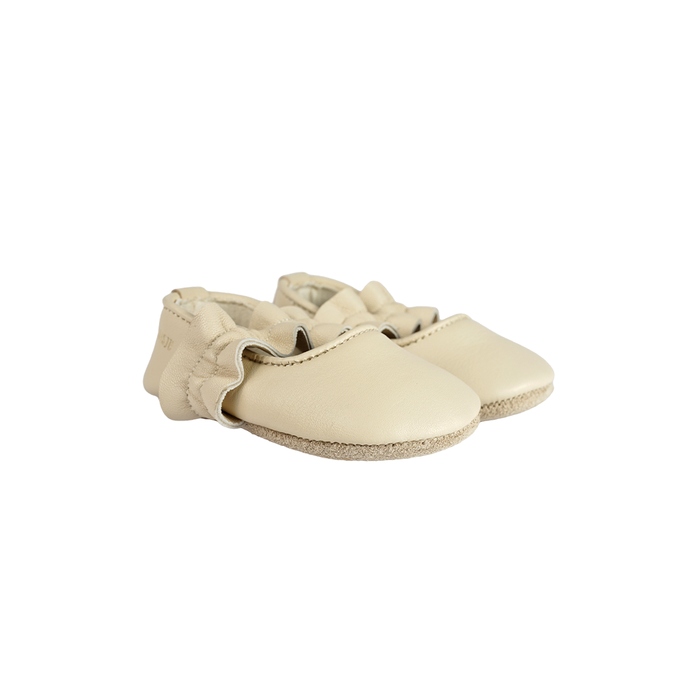 Audrie Ballerinas | Cream Leather