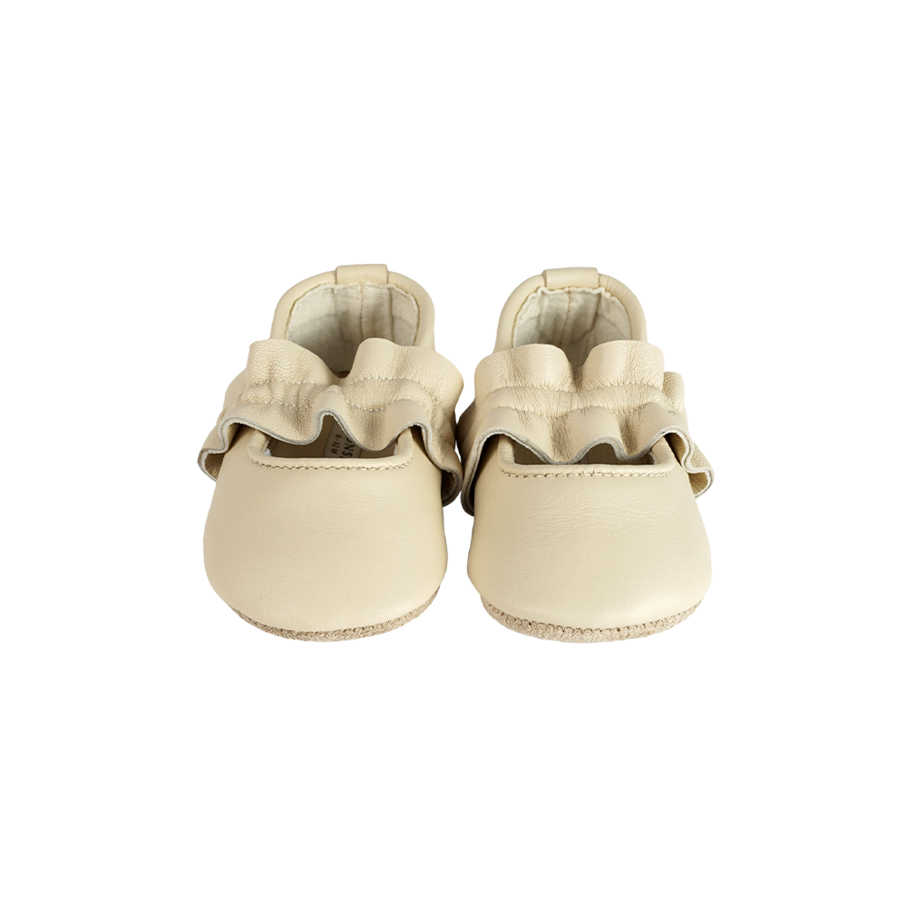 Audrie Ballerinas | Cream Leather