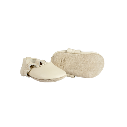 Audrie Ballerinas | Cream Leather