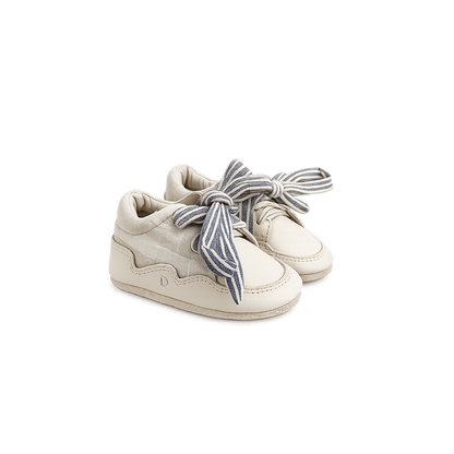 Pluksel Sneakers | Ivory - Off-White Striped