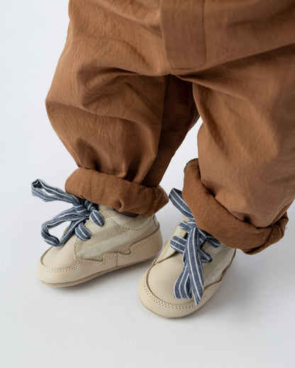 Pluksel Sneakers | Ivory - Off-White Striped