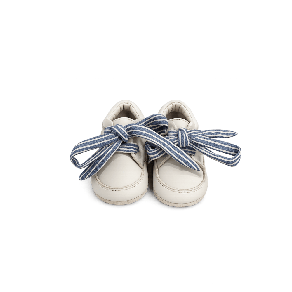 Pluksel Sneakers | Ivory - Off-White Striped