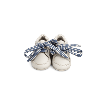 Pluksel Sneakers | Ivory - Off-White Striped