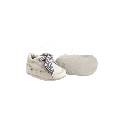 Pluksel Sneakers | Ivory - Off-White Striped