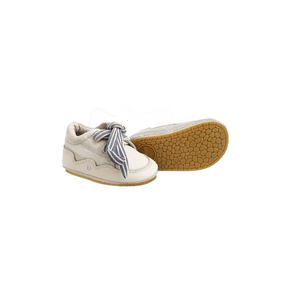 Pluksel Sneakers | Ivory - Off-White Striped