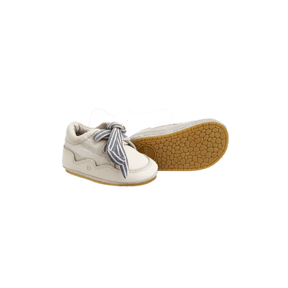Pluksel Sneakers | Ivory - Off-White Striped