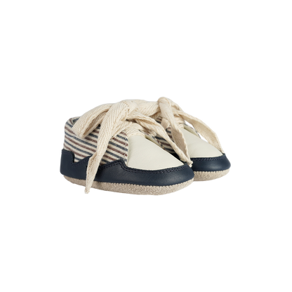 Pluksel Sneakers | Navy - Burgundy - Thin Striped