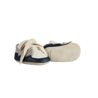 Pluksel Sneakers | Navy - Burgundy - Thin Striped