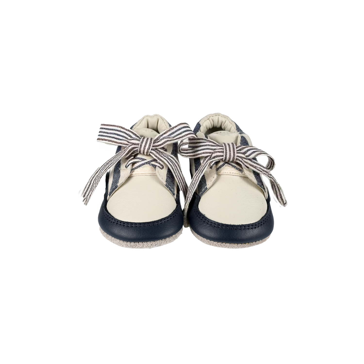 Pluksel Sneakers | Navy - Off White Striped
