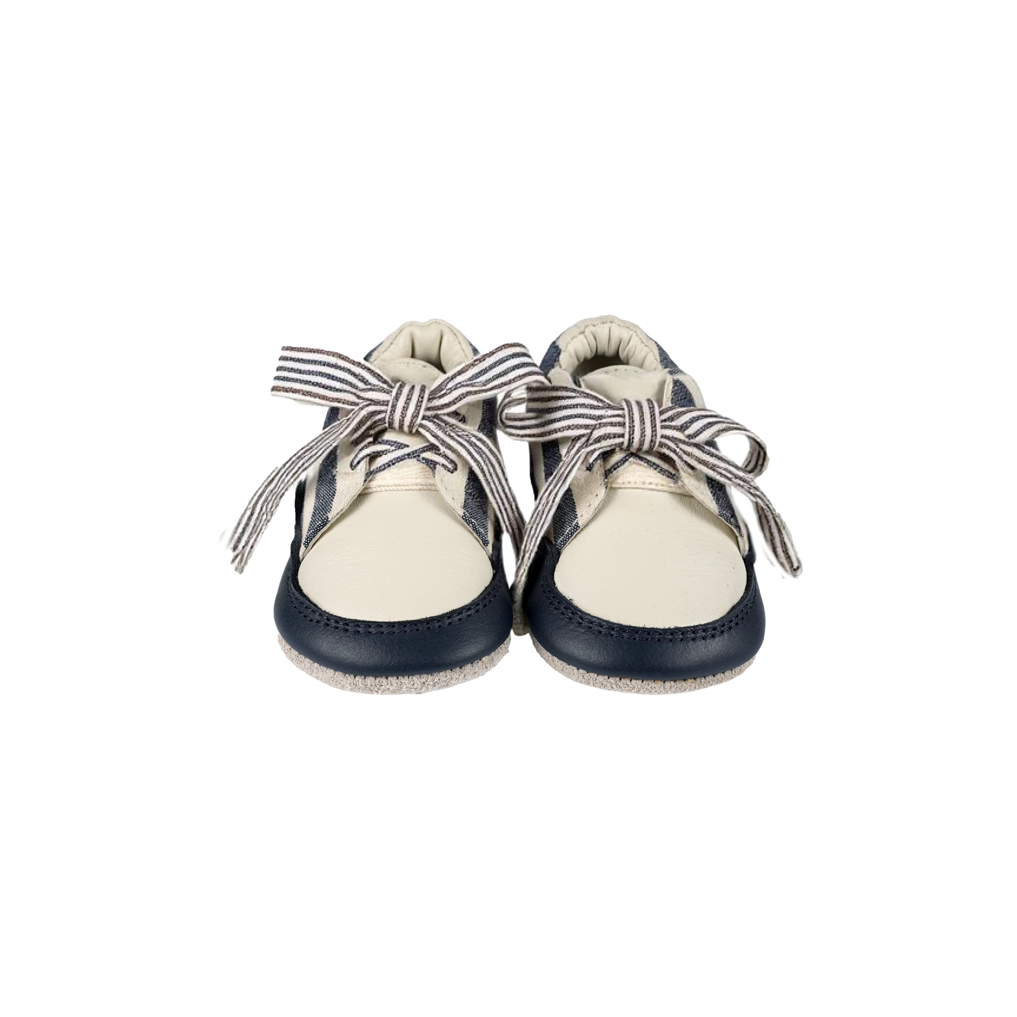 Pluksel Sneakers | Navy - Off White Striped