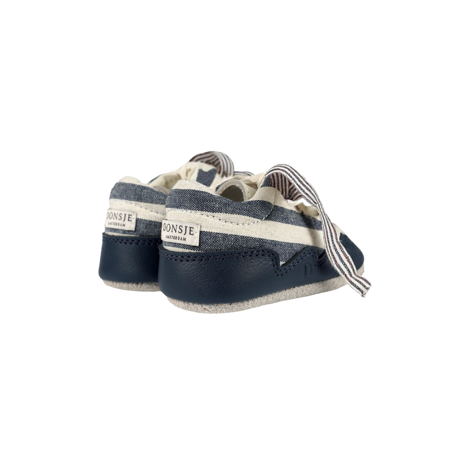 Pluksel Sneakers | Navy - Off White Striped