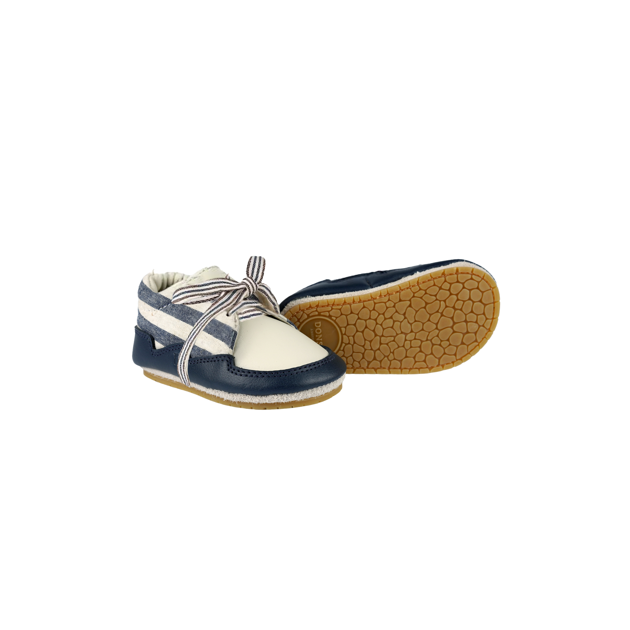 Pluksel Sneakers | Navy - Off White Striped