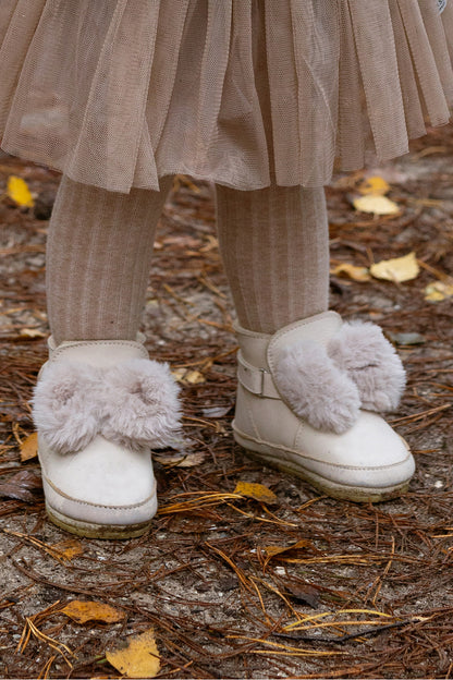 Amrini Booties | Ivory Classic Leather