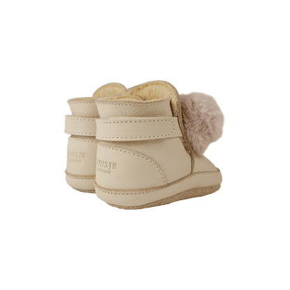Amrini Booties | Ivory Classic Leather
