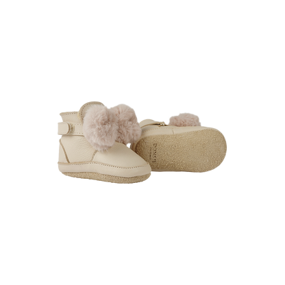 Amrini Booties | Ivory Classic Leather