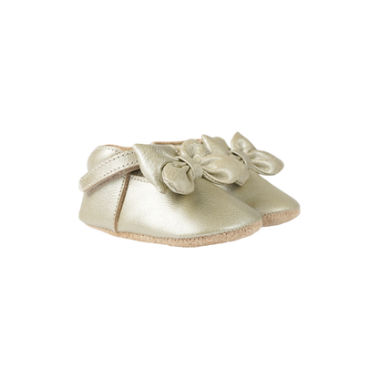 Celie Shoes | Champagne Metallic Leather