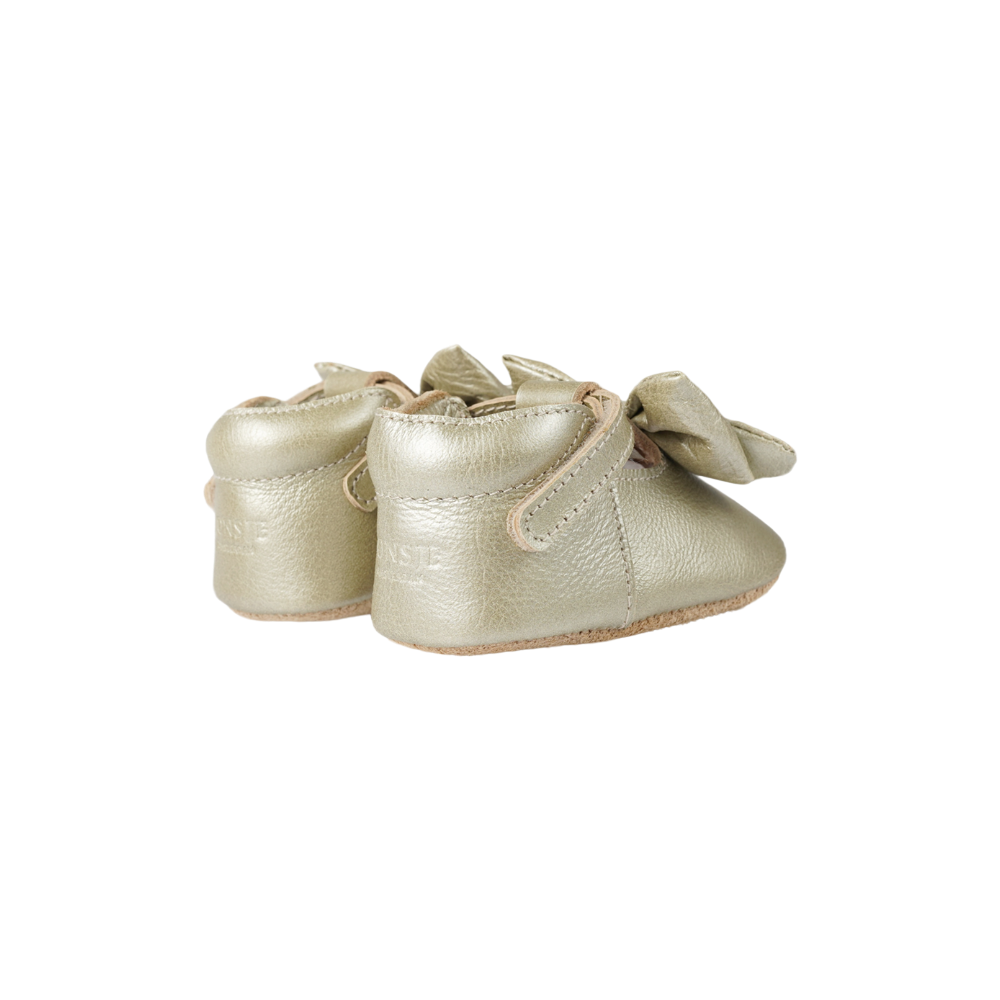 Celie Shoes | Champagne Metallic Leather