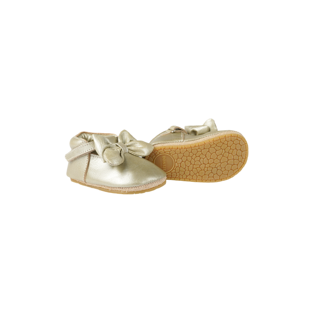 Celie Shoes | Champagne Metallic Leather