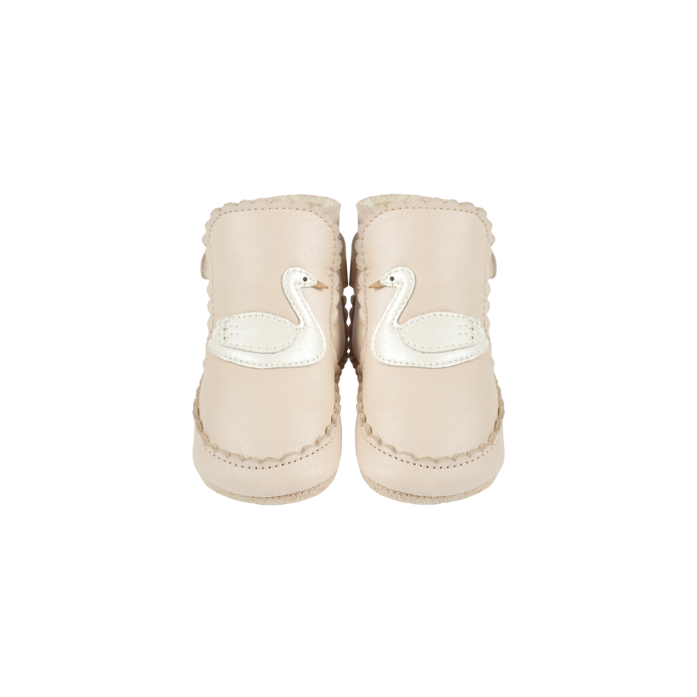 Niv Booties | Swan | Powder Metallic Nubuck
