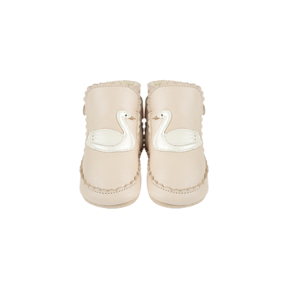 Niv Booties | Swan | Powder Metallic Nubuck