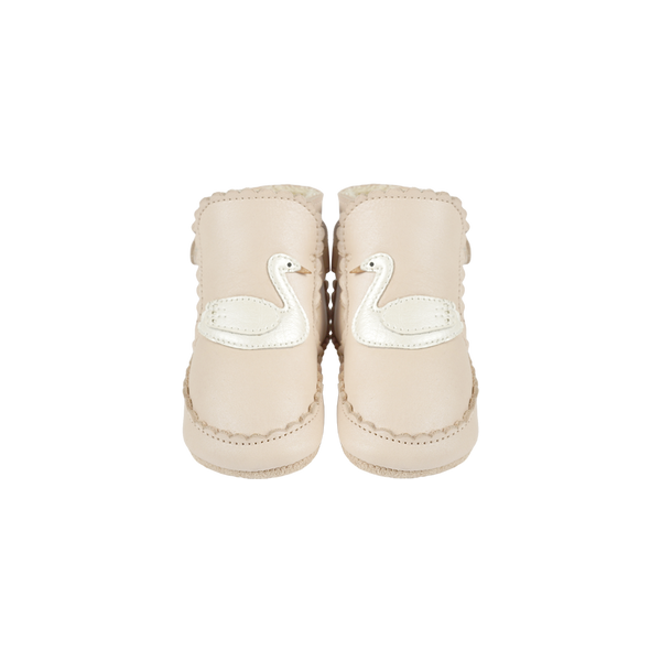Niv Booties | Swan | Powder Metallic Nubuck