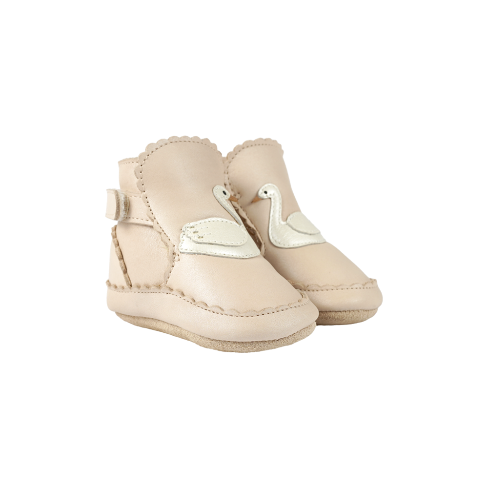 Niv Booties | Swan | Powder Metallic Nubuck