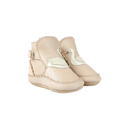 Niv Booties | Swan | Powder Metallic Nubuck