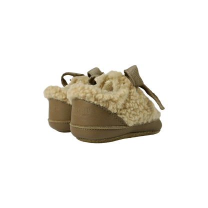Rije Sneakers | Beige Curly Faux Fur