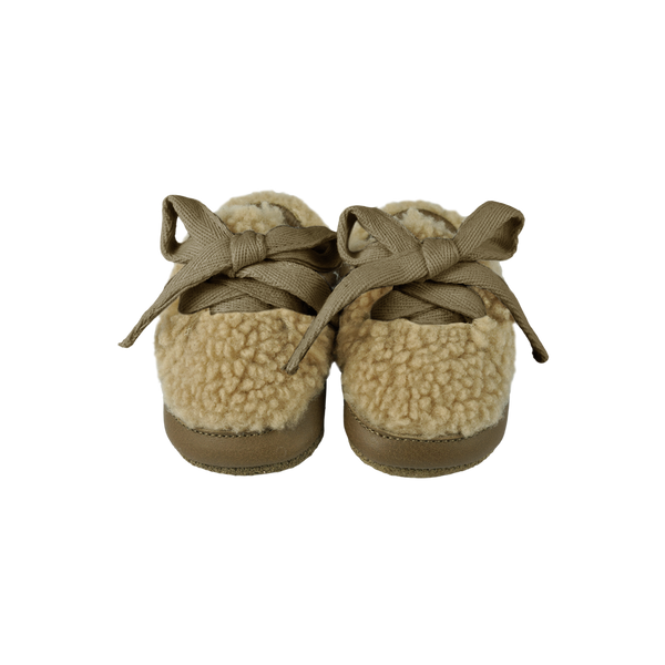Rije Sneakers | Beige Curly Faux Fur