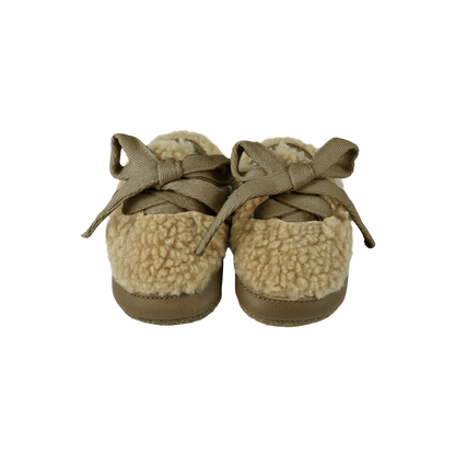 Rije Sneakers | Beige Curly Faux Fur