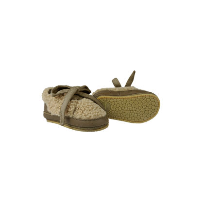 Rije Sneakers | Beige Curly Faux Fur