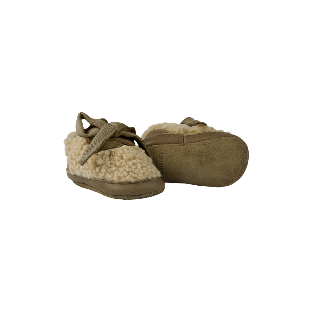 Rije Sneakers | Beige Curly Faux Fur