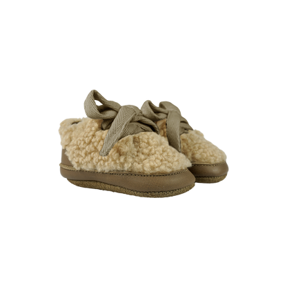 Rije Sneakers | Beige Curly Faux Fur