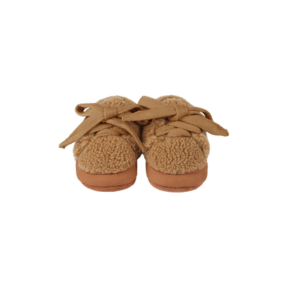 Rije Sneakers | Light Maple Curly Faux Fur