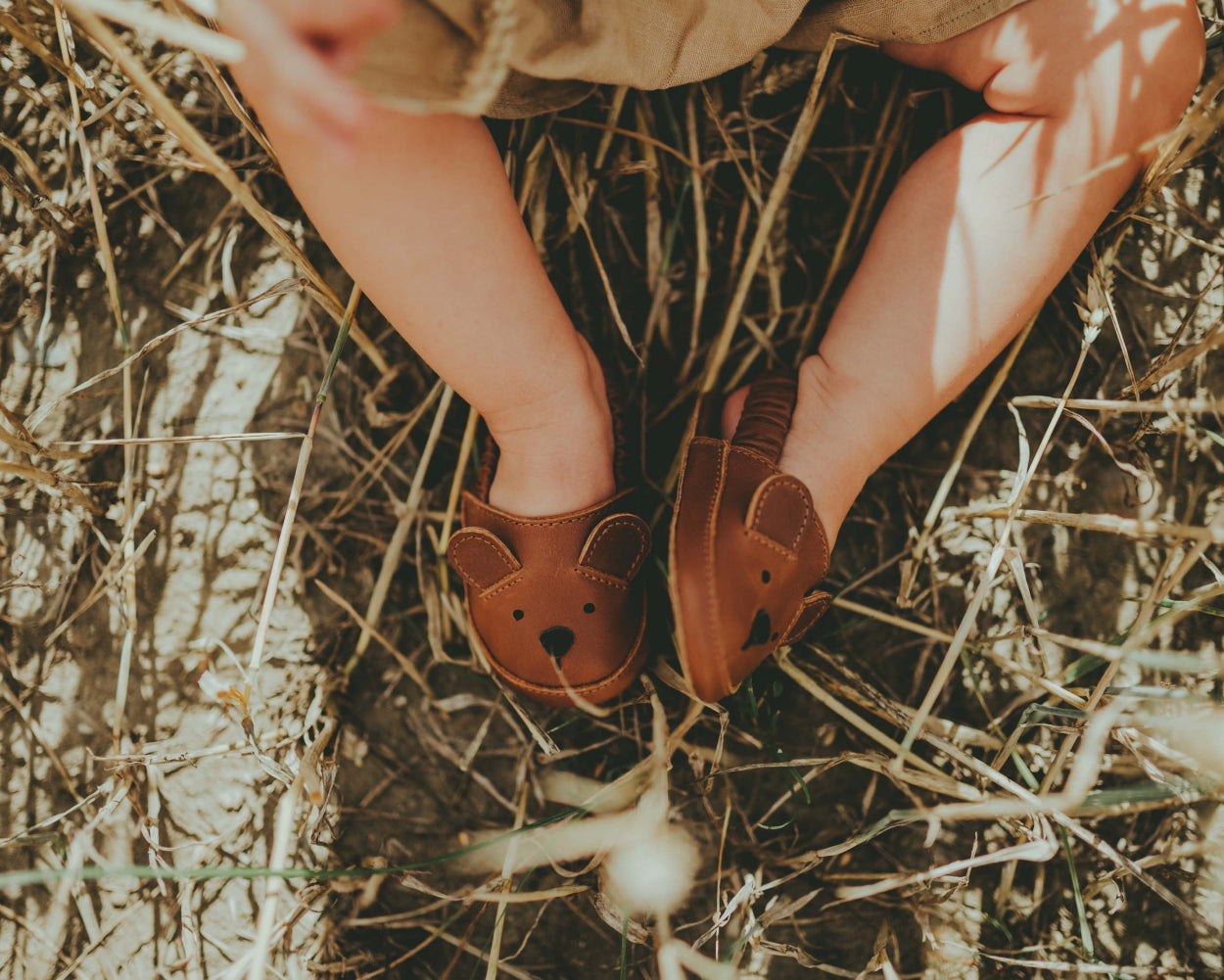 Vallie Sandals | Bear | Cognac Classic Leather