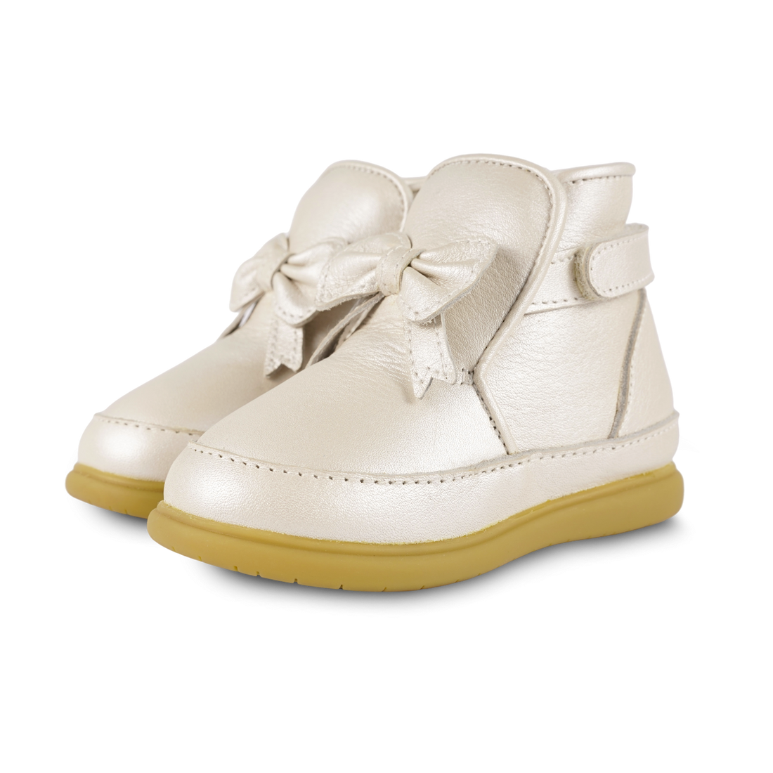 Cemilla Shoes | Off White Metallic Leather