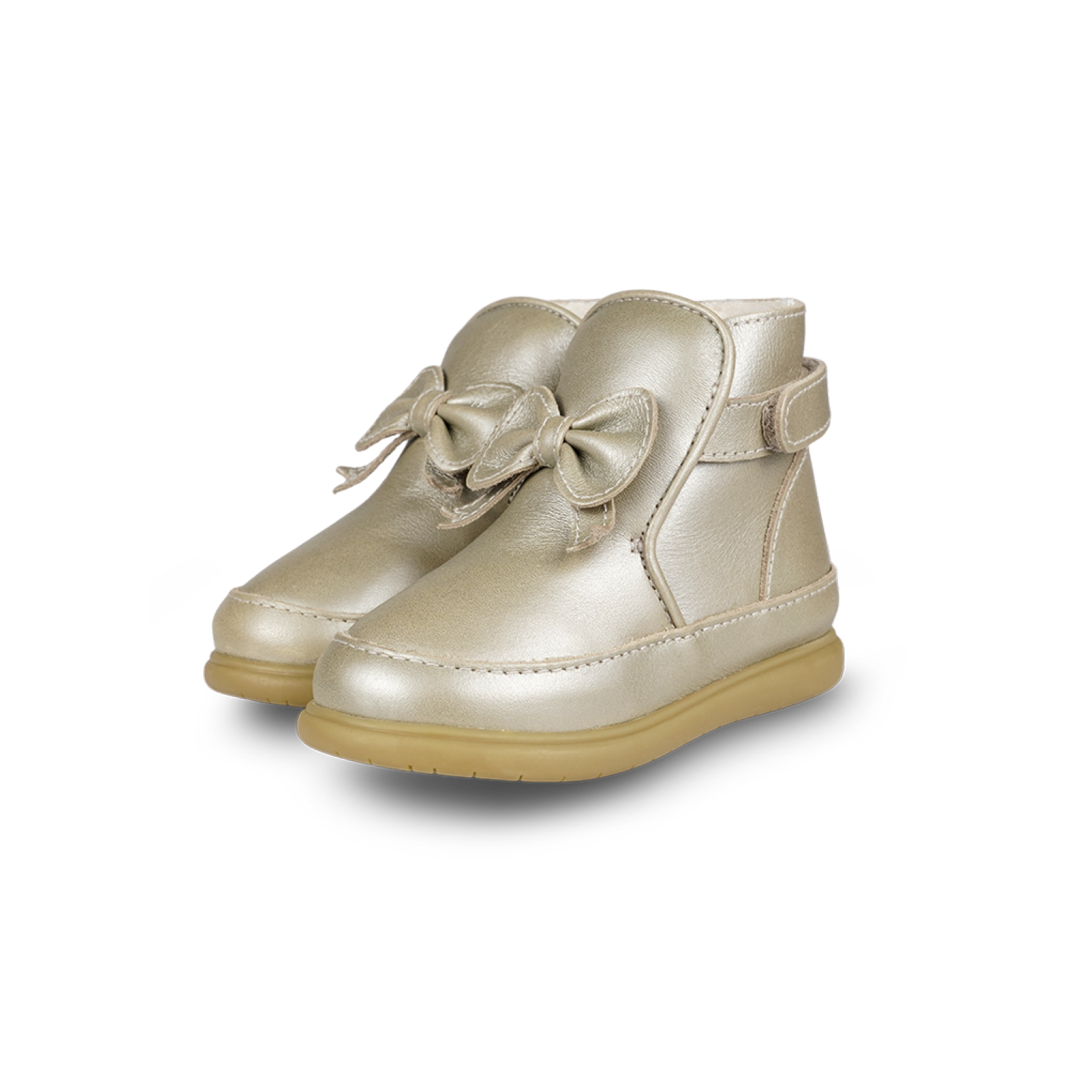 Cemilla Shoes | Champagne Metallic Leather