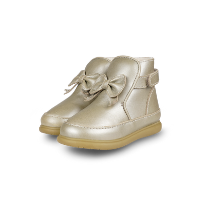 Cemilla Shoes | Champagne Metallic Leather