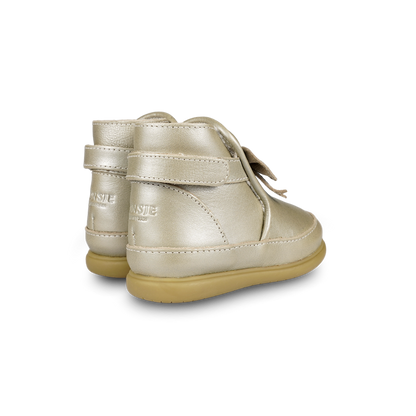 Cemilla Shoes | Champagne Metallic Leather