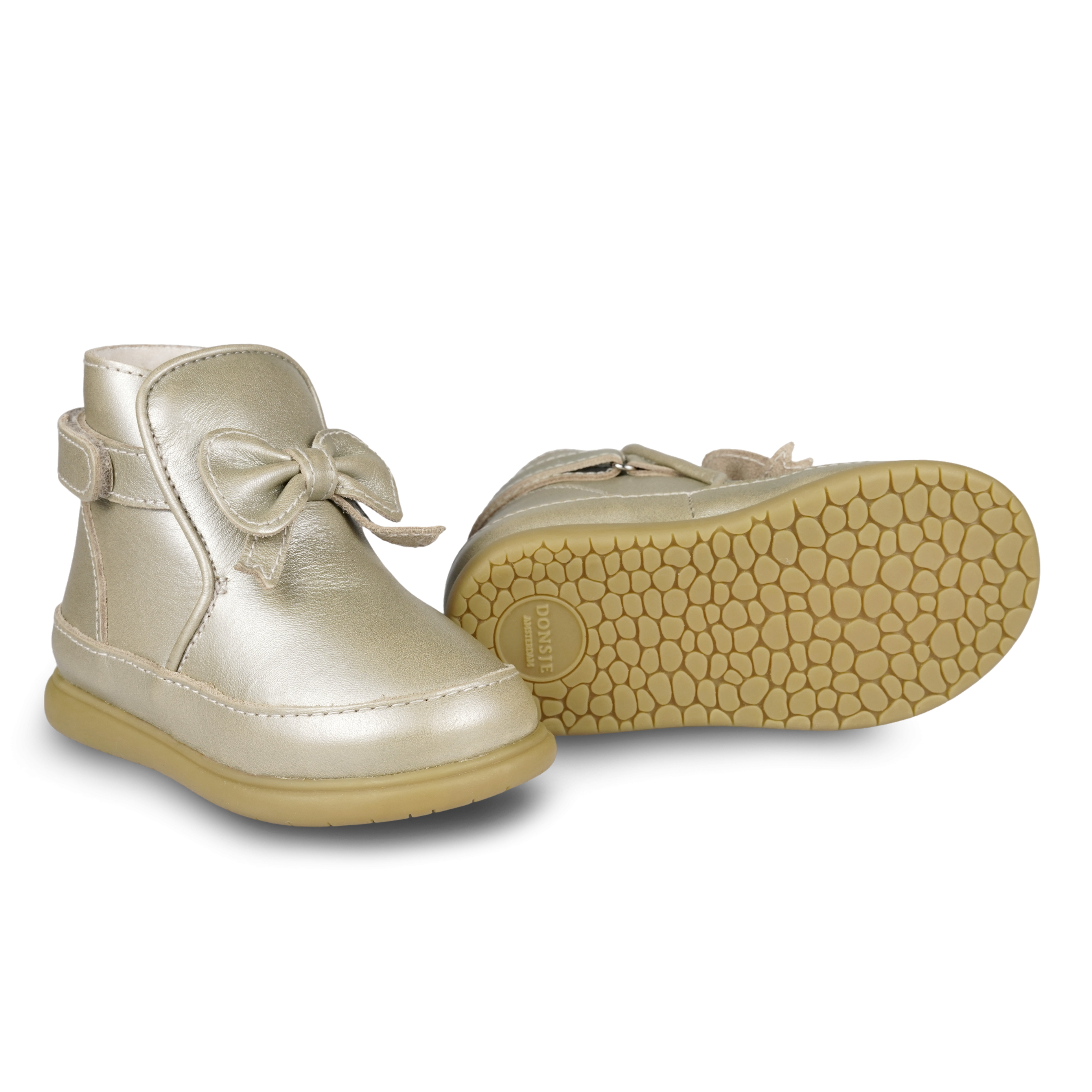 Cemilla Shoes | Champagne Metallic Leather