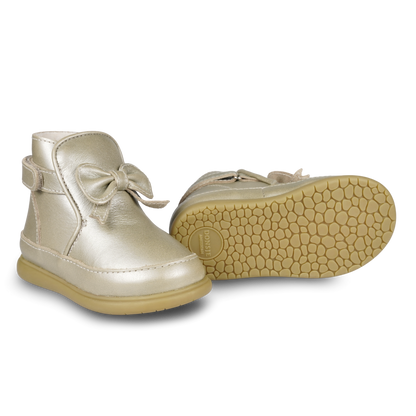 Cemilla Shoes | Champagne Metallic Leather