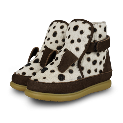 Dubu Exclusive Shoes | Dalmatian | Black Spotted Cow Hair