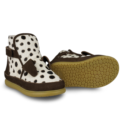 Dubu Exclusive Shoes | Dalmatian | Black Spotted Cow Hair